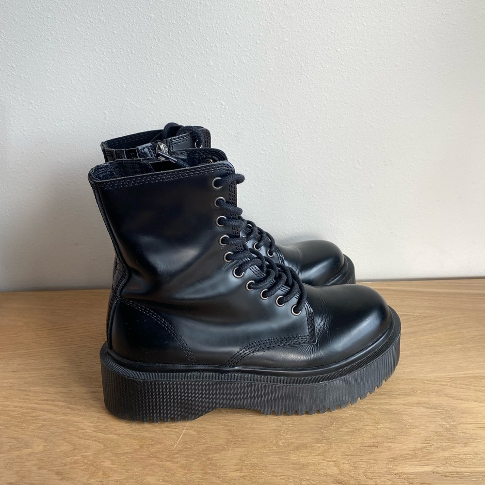Jeffery Campbell Platform Boots Womens Size 7 Black - Picture 4 of 8
